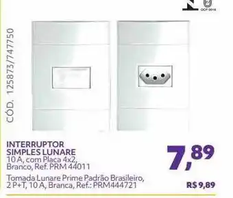 Telhanorte Interruptor Simples Lunare oferta