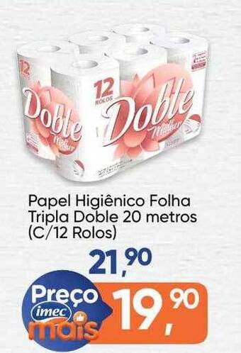 Imec Supermercados Papel Higiênico Folha Tripla Doble 20 Metros oferta