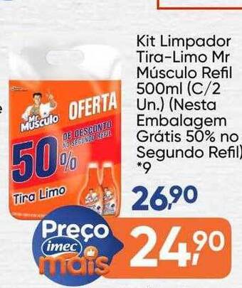 Imec Supermercados Kit Limpador Tira-limo Mr Músculo Refil oferta