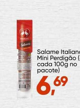 Imec Supermercados Salame Italiano Míni Perdigão oferta