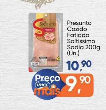 Imec Supermercados Presunto Cozido Fatiado Soltíssimo Sadia oferta