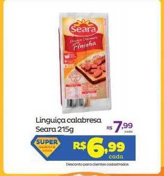 Super Lagoa Linguiça Calabresa Seara oferta