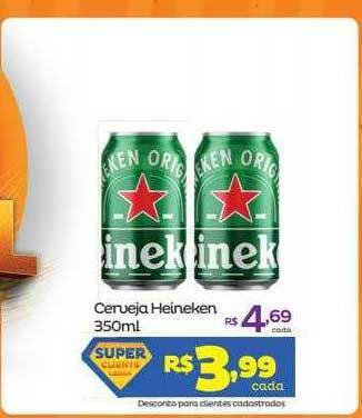 Super Lagoa Cerveja Heineken 350ml oferta
