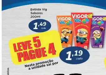 Chama Supermercados Bebida Vig Sabores Leve 5 Pague 4 200ml oferta