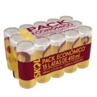 Sam's Club Cerveja pilsen skol pack 15 latas 410ml cada embalagem econômica oferta