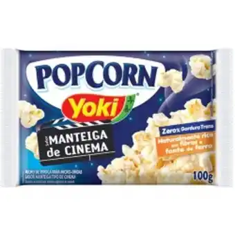 Pipoca microondas yoki popcorn 100gr manteiga cinema