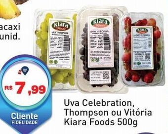 Tonin Superatacado Uva celebration, thompson ou vitória kiara foods 500g oferta