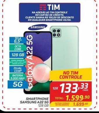 GBarbosa Smartphone samsung a22 5g 128 gb oferta