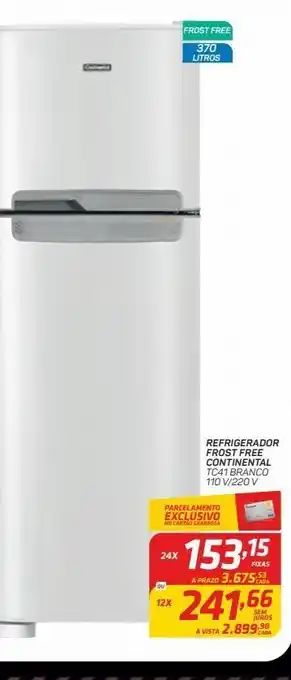 Refrigerador frost free continental tc41 branco 220 v