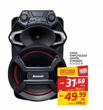 Caixa amplificada amvox strondo aca 550 w