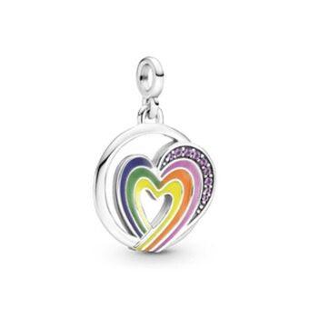 Pandora Medalhao coracao de liberdade em arco_iris pandora me oferta