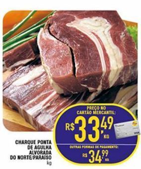 Mercantil Rodrigues Charque ponta de agulha alvorada do norte / paraíso kg oferta