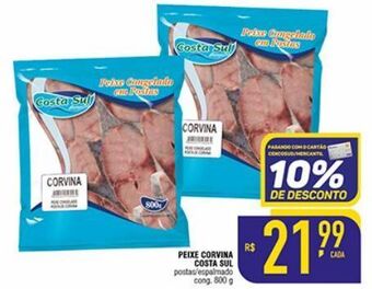 Mercantil Rodrigues Peixe corvina costa sul 800g oferta