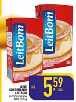 Mercantil Rodrigues Leite condensado leitbom 395g oferta