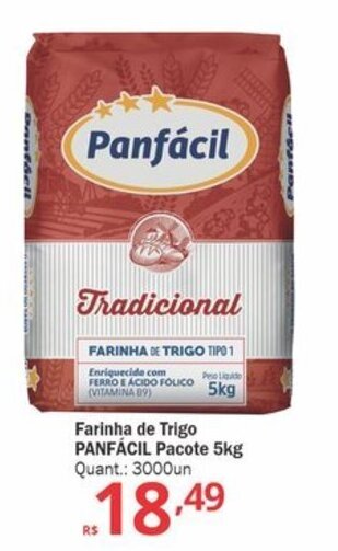 Althoff Supermercados Farinha de trigo Panfacil pacote 5kg oferta