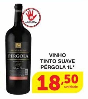 Roldão Vinho Tinto Suave Pergola 1L oferta
