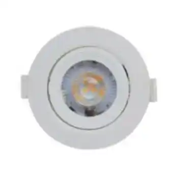 Ferreira Costa Spot led embutir plástico redondo branco 5w luz amarela autovolt ... oferta