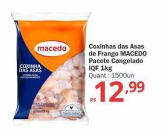 Althoff Supermercados Coxinhas das asas de Frango Macedo pacote congelado IQF 1kg oferta