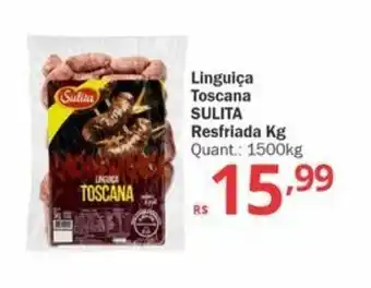 Althoff Supermercados Linguica Toscana Sulita Resfriada 1kg oferta