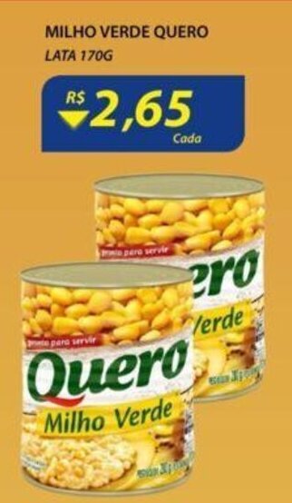 Assaí Atacadista Milho verde Quero lata 170g oferta