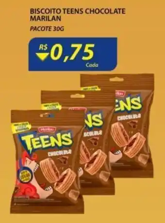 Assaí Atacadista Biscoito Teens Chocolate Marilan 30g oferta