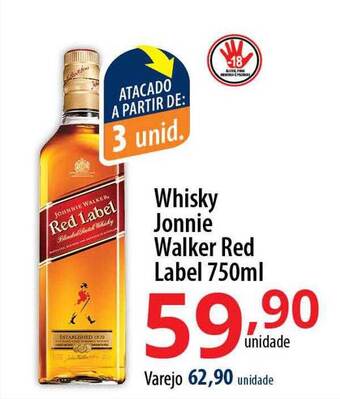 Akki Atacadista Whisky Johnnie Walker Red Label oferta