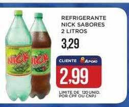 Apoio Mineiro Refrigerante Nick Sabores oferta