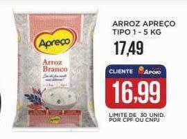 Apoio Mineiro Arroz Apreço Tipo 1 oferta