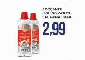 Adocante Líquido Wolfs Sacarina
