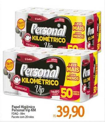 Papel Higiênico Personal Vip Km
