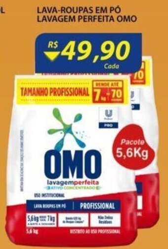 Assaí Atacadista Lava roupa em po Lavagem Perfeita Omo 5.6kg oferta