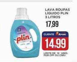 Apoio Mineiro Lava Roupas Líquido Plin oferta