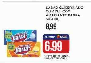 Apoio Mineiro Sabão Glicerinado Ou Azul Com Amaciante Barra oferta