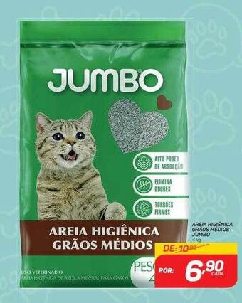 GBarbosa Areia Higiênica Grãos Médios Jumbo oferta