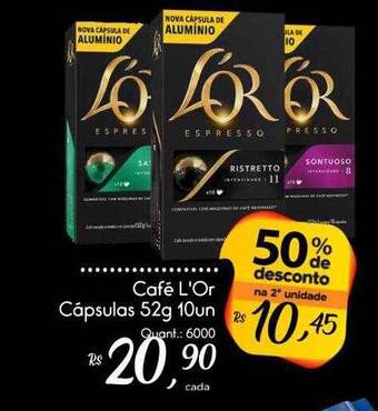 Giassi Supermercados Café L'or Cápsulas 50% De Desconto Na 2a Unidade oferta