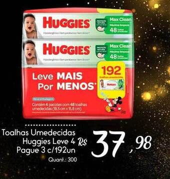 Giassi Supermercados Toalhas Umedecidas Huggies Leve 4 Pague 3 oferta