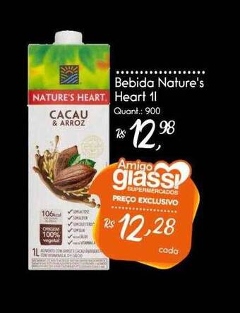 Giassi Supermercados Bebida Nature's Heart oferta