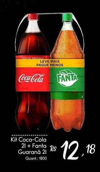 Giassi Supermercados Kit Coca-cola + Fanta Guaraná oferta
