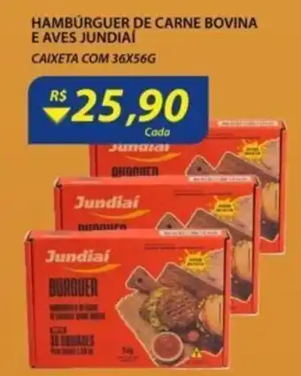 Assaí Atacadista Hamburguer de Carne Bovina e de Aves Junadai oferta