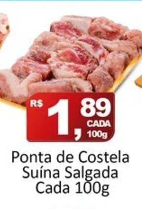 Rede Krill Ponta de Costela Suina Salgada cada 100g oferta
