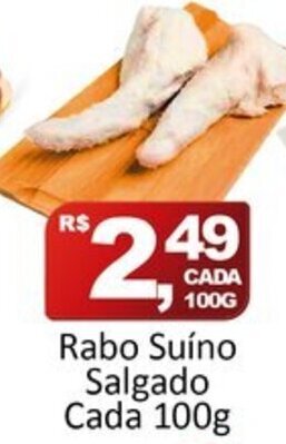 Rabo Suino Salgado cada 100g
