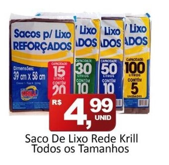 Rede Krill Saco De Lixo Rede Krill Todos os Tamanhos oferta