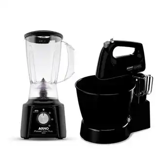 Pão de Açúcar Kit liquidificador e batedeira arno- preto - 2 peças - 110v oferta