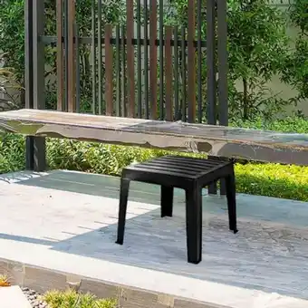 Casa Freitas Mesa anadia 40x40cm plástico preto xplast oferta