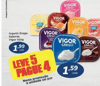 Chama Supermercados Iogurte Grego Sabores Vigor Leve 5 Pague 4 100g oferta