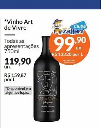 Zaffari Vinho Art De Vivre oferta