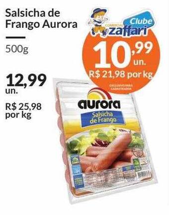 Zaffari Salsicha De Frango Aurora oferta
