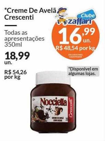 Zaffari Creme De Avelã Crescenti oferta