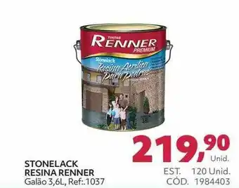 Tumelero Stonelack Resina Renner oferta