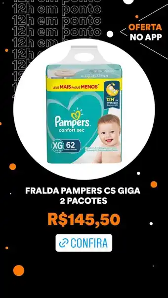 Fralda Pampers CS Giga 2 pacotes